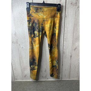 Calia Womens XS Yellow Multicolor High-Waisted Leggings With Pockets